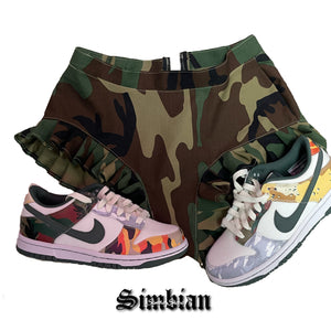 Camo Ruffle Shorts (Pre-Orders ONLY)